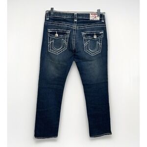 True Religion Denim‎ Blue Jeans Womens 30 Joey Super T Straight Leg Stretch USA